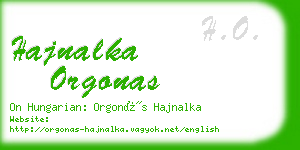 hajnalka orgonas business card